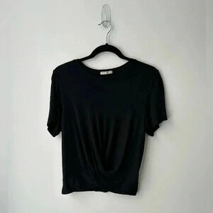 Marine Layer ribbed  tense black shirt